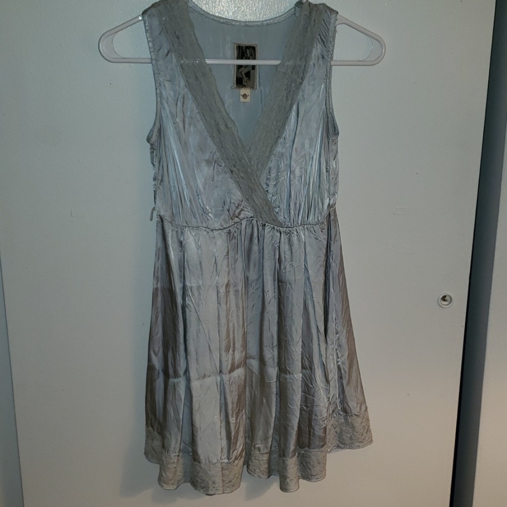 Silky baby blue tunic